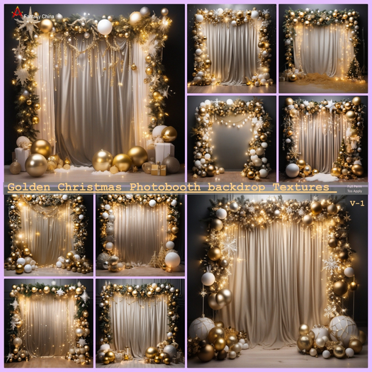 Golden Christmas backdrop Textures