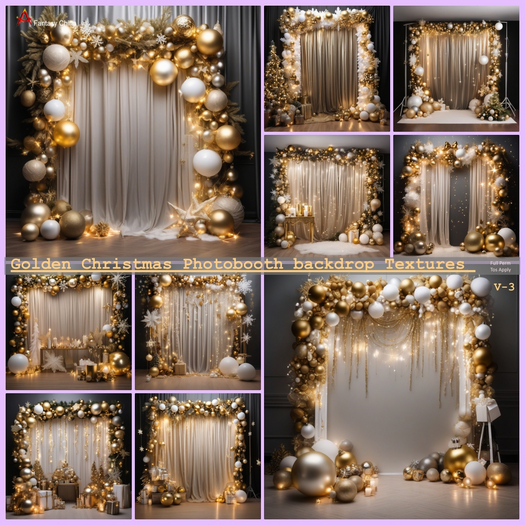 Golden Christmas backdrop Textures
