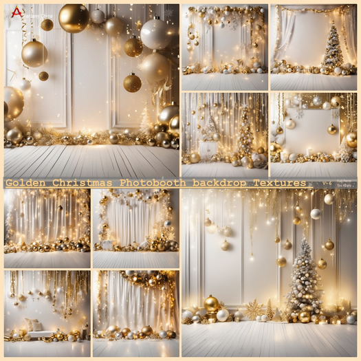 Golden Christmas backdrop Textures