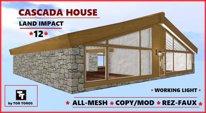 CASCADA HOUSE 12Li (Boxed) LOW PRIM HOUSE