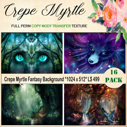 Crepe Myrtle Fantasy BACKGROUND  Fullpcack 3