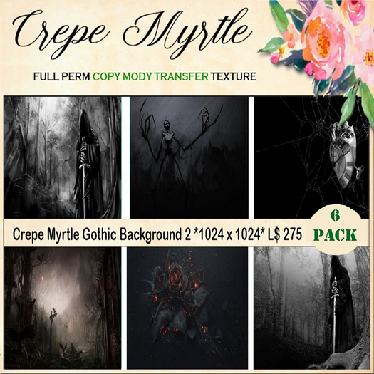 Crepe Myrtle Gothic Background  2