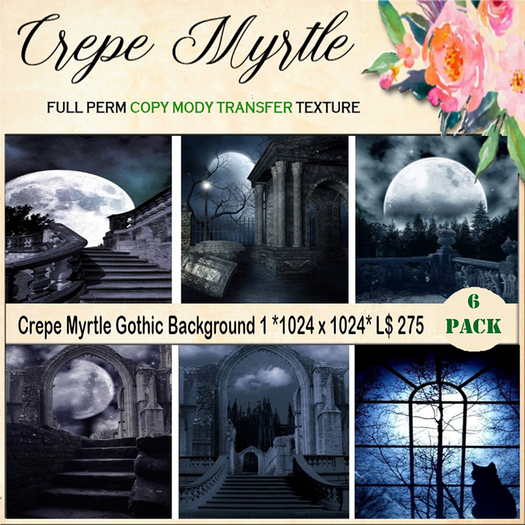 Crepe Myrtle Gothic Background  1