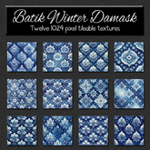 *Wallflowers* Batik Winter Damask