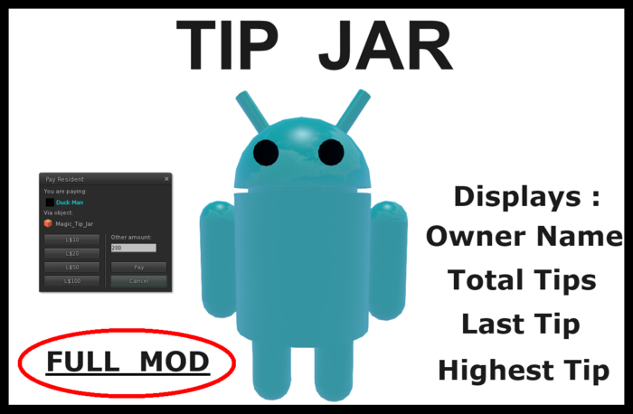 Cyan Android Tip Jar