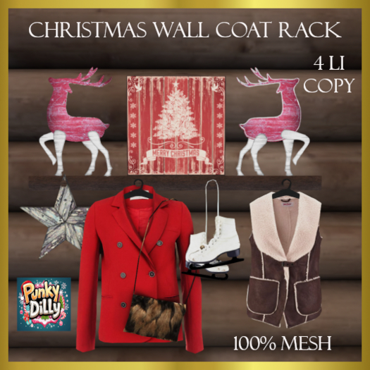 (PD) Christmas Wall Coat Rack 