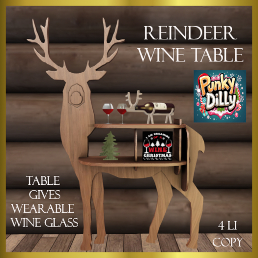 (PD) Reindeer Wine Table With Giver