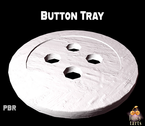 Juicy Tarts Button Tray - White