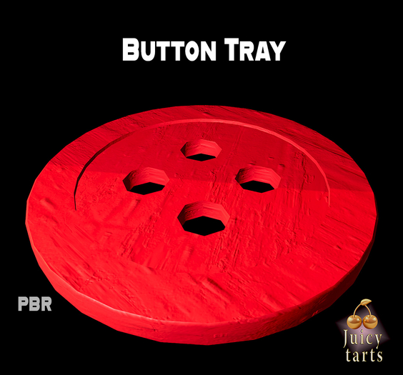 Juicy Tarts Button Tray - Red 