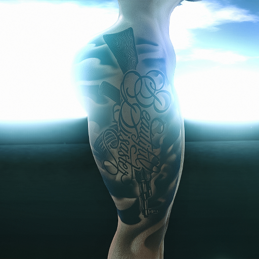 FR ~ B Disaster Leg Tattoo