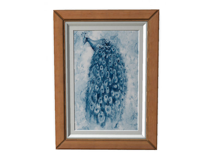 07 MADRAS Peafowl Wall Frame (2LI)