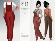 Mesh Relaxed Overalls – Polyester – Red – Maitreya LaraX|eBody Reborn – Sweet Distractions