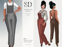 Mesh Relaxed Overalls – Polyester – Grey – Maitreya LaraX|eBody Reborn – Sweet Distractions