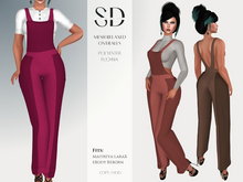 Mesh Relaxed Overalls – Polyester – Fuchsia – Maitreya LaraX|eBody Reborn – Sweet Distractions