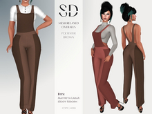 Mesh Relaxed Overalls – Polyester – Brown – Maitreya LaraX|eBody Reborn – Sweet Distractions
