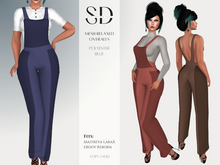 Mesh Relaxed Overalls – Polyester – Blue – Maitreya LaraX|eBody Reborn – Sweet Distractions