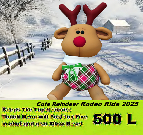 Cute Reindeer Rodeo Ride 2025