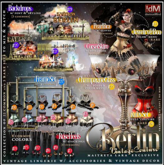 24 - !dM Berlin **RUBY SET** (BOX #12ABC LARA) RARE