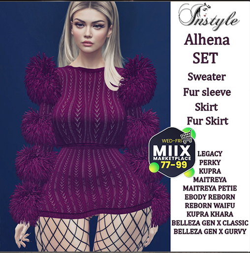 PROMOTION InStyle - Alhena  SET Knitted- Bordeaux