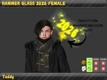 Hammer glass new year Female