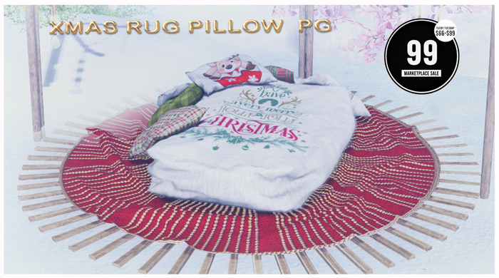 EVH XMAS RUG PILLOW  PG