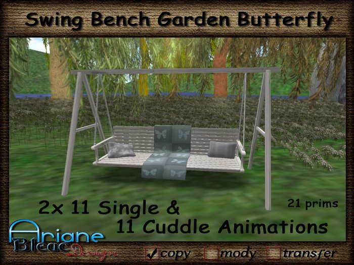 Swing Bench Garden Butterfly --- Cuddle Animations ---