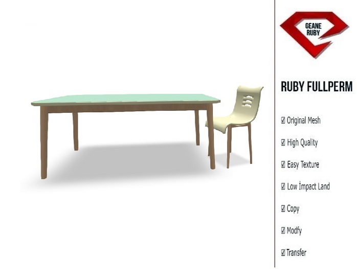343 [Ruby Full Perm] Table&Chairs