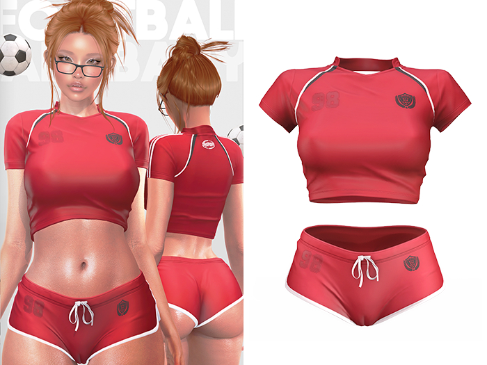 Dear V. "Football Baby" - Red