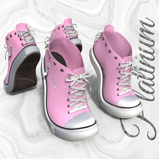 Pink Tip Toe Sneakers