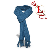 Blue Knit Scarf Shawl