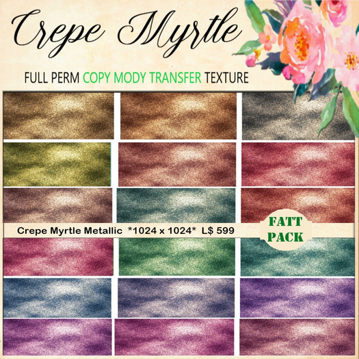 Crepe Myrtle Metallic Fattpack