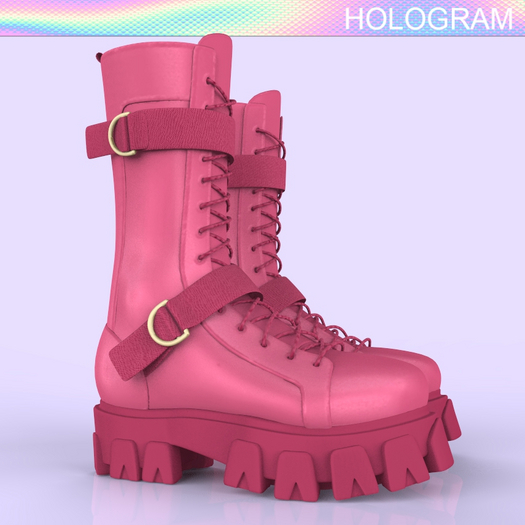 Pink Combat Boots
