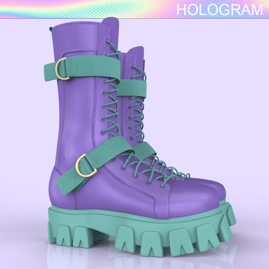 Purple Combat Boots
