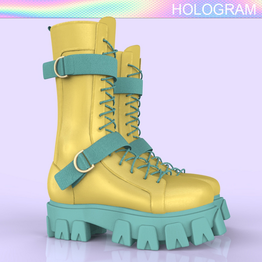 Yellow Combat Boots