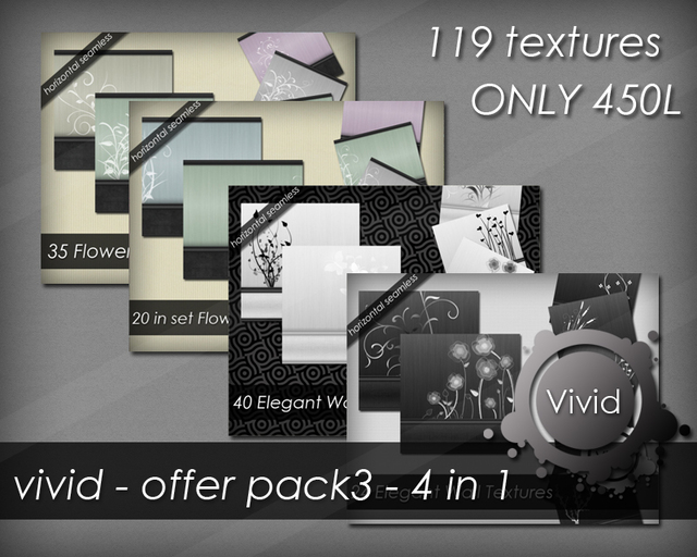 vivid - wall textures offer pack3 - 4 in 1