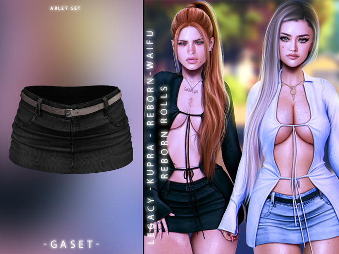 GASET - DENIM V6 ARLET SKIRT