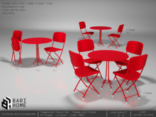 [BARI HOME] Celebration Party Chair and Table - Red