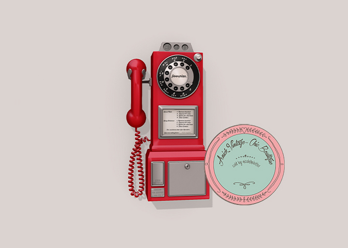 floorplan. payphone / red