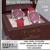 {JS} Wrist Watch 'E-Ight' - red - 2 pcs