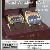 {JS} Wrist Watch 'TWO' - bear pride - 2 pcs