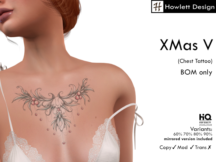 [HDesign] XMas V (Chest Tattoo)