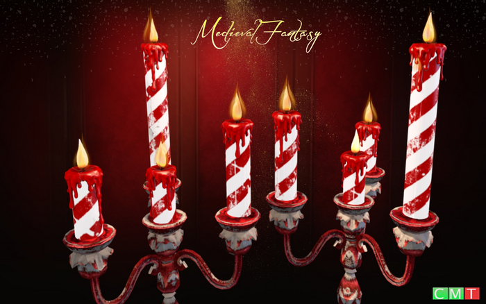 [MF]Christmas Candy Cane Candelabra(boxed)