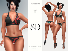 Halter Bikini – Vines – Red – BOM|Layers|Omega – Sweet Distractions