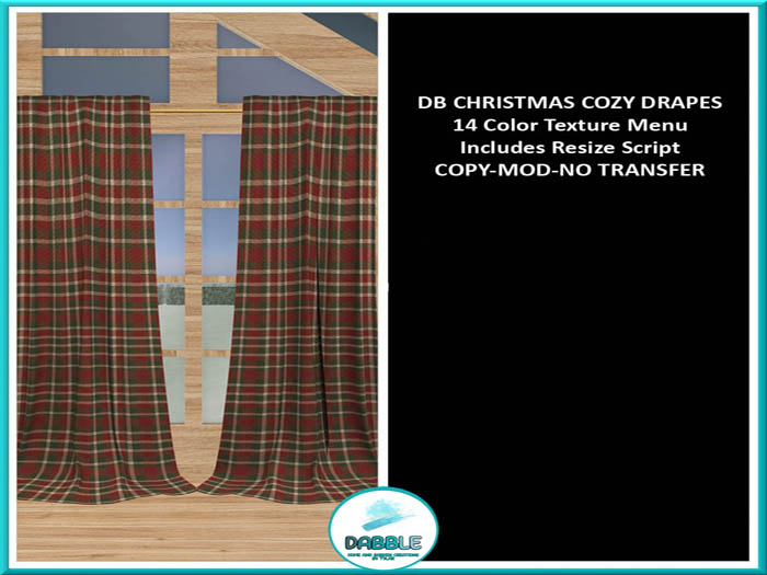 DB CHRISTMAS COZY DRAPES  add me