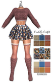 Graffitiwear Stitched Plaids Cuddle Outfit