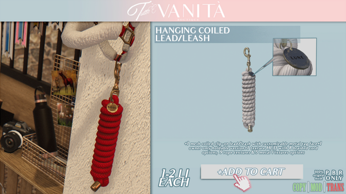 Stable Stuff 3: Hanging Coiled Lead