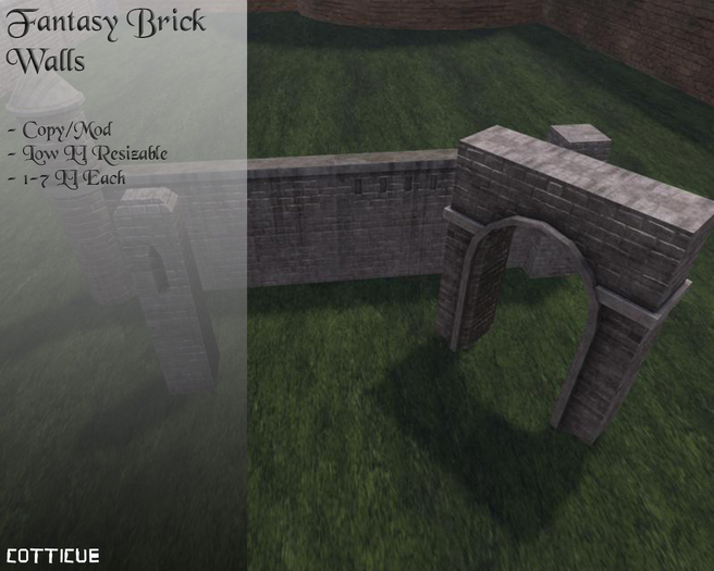 [COTTICUE]Fantasy Brick Fence/Wall Kit