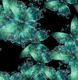 {F C} Green Glitter Butterfly Poppers