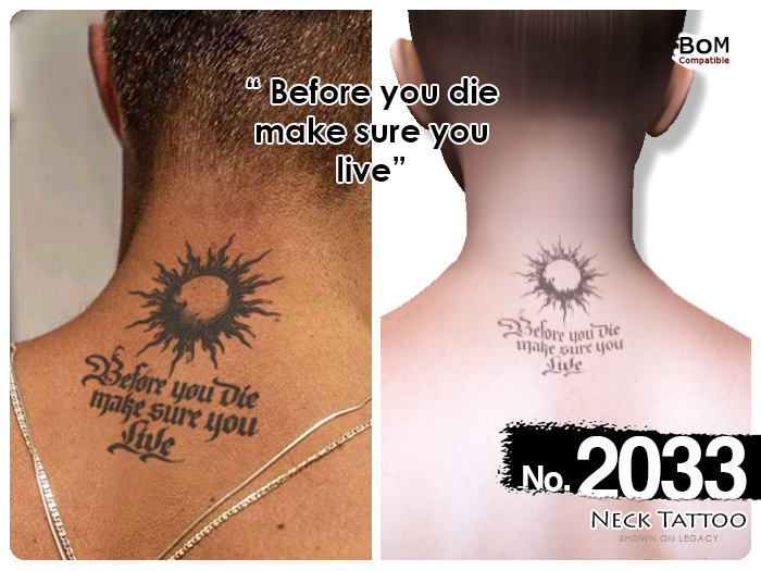 (Neck Tattoo) No.2033