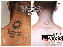 (Neck Tattoo) No.2033 Light